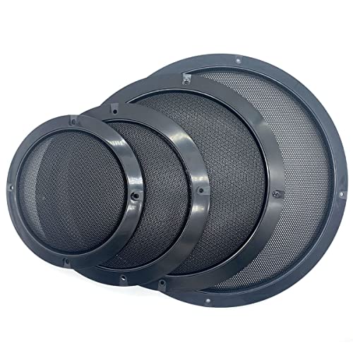Hnhn 2Pcs 6.5" Black Round Speaker Grill Cover Woofer Guard Protector Cover Parts With Mounting Screws #TOP7