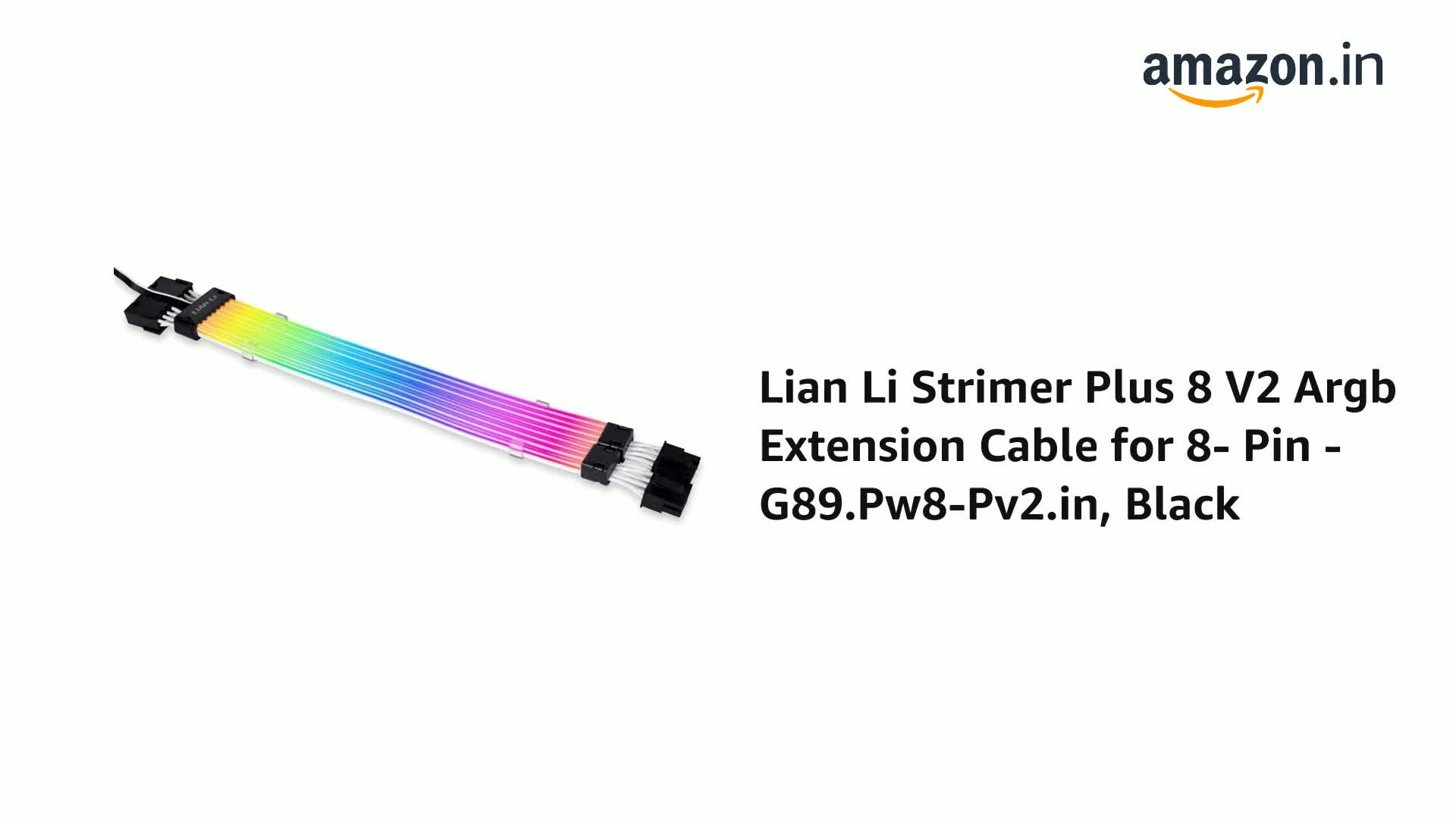 Lian Li Strimer Plus 8 V2 Argb Extension Cable for 8- Pin