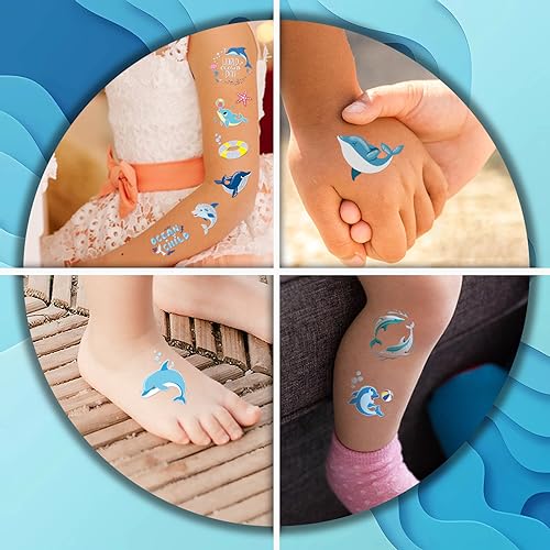 Dolphin-Glitter-Temporary-Tattoos-for-Kids-4-Sheets-Bronzing-Fake-Tattoos-for-Girls-Boys-Cute-Ocean-Animal-Body-Arm-Shoulder-Tattoos-Stickers-Waterproof-Tattoos-Party-Favors-Supplies-Decor-Gifts