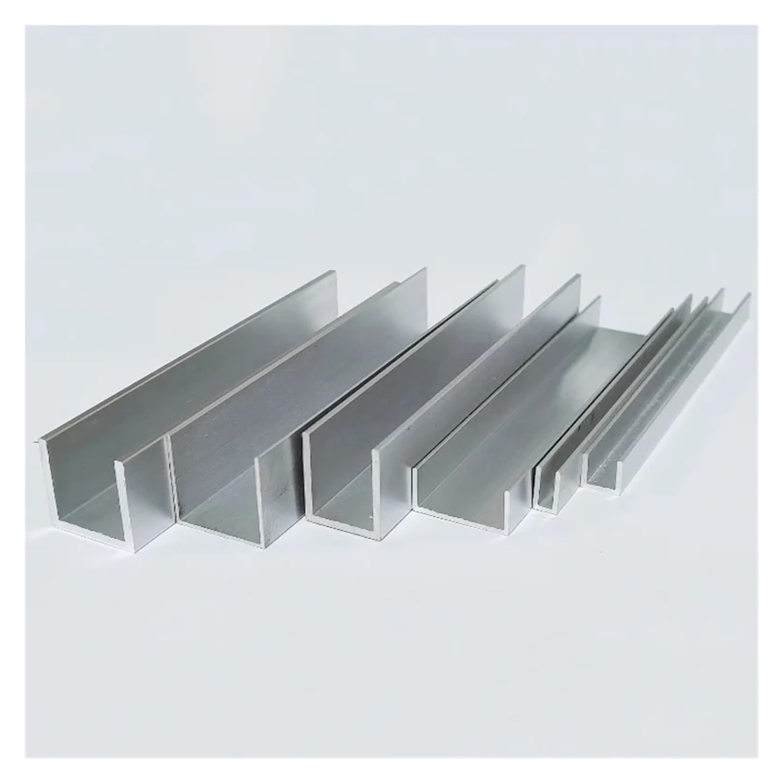 2 piezas de perfil en U de aluminio, 5 x 5/5 x 10 mm, 100 x 25 mm de longitud, ranura fija for tarjeta, perfil de aluminio DLY(50x25x0.8mm 2pcs)