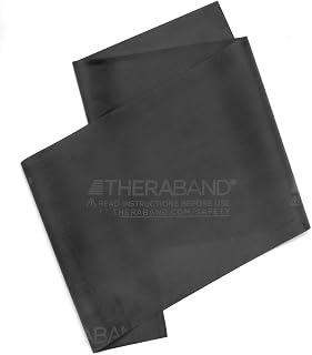 TheraBand Professional Black Resistance Bands, 6ft Special Heavy Level 6 Latex Bands for Rehab, Strength Training & Pilates