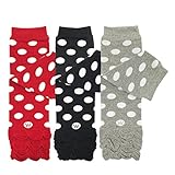 allydrew 3 Pack Polka Dots, Ruffles & Stripes Baby Leg Warmer & Toddler Leg Warmer for Boys & Girls,...