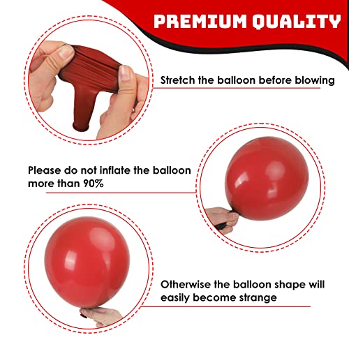 Image of RUBFAC Red and Black Balloons Graduation Decorations Kit, White and Confetti Balloon 65pcs 12in, Party Balloons for Birthday, Stranger Things or Casino Theme Party Decorations