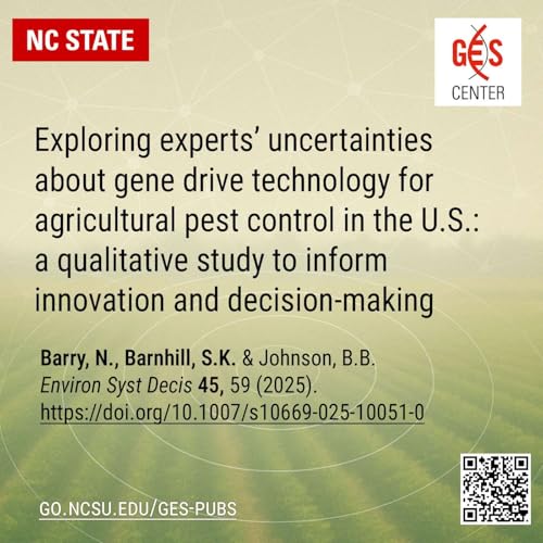 S1E3 - Experts&rsquo; Uncertainties about Gene Drive for Agricultural Pests