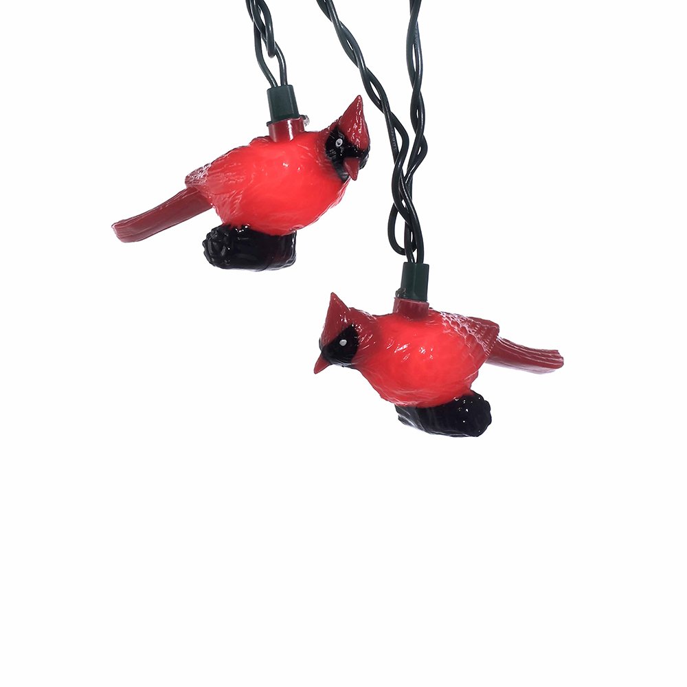 Kurt Adler UL0676 Red Cardinal Light Set, 10 Light
