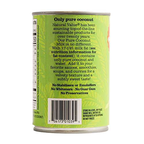 Natural Value Coconut Milk, 13.5 Oz. Cans (Count Of 12) #TOP1