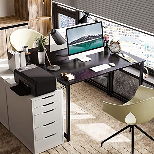 Coleshome 39 Inch Computer Desk, Modern Simple Style Desk For Home Office, Study Student Writing Desk,Black #TOP2