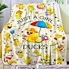 Duck Blanket Soft Cozy Flannel Duck Throw Blankets Bedding Decor Gifts for Ducks Lover Girls Women Kids Adults 50"x40" #1