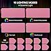 MoKo RGB Lightning Female to USB C Male Adapter, 2 Pack USB-C Male to Lightning Female Adapter for iPhone 15/15 Pro/15 Pro Max, iPad Pro/Air,Fast Charging/Data Transfer, Not for Audio/OTG,Cherry Pink