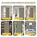 AJAZZ 100% Blackout Accordion Door Magnetic Door Curtain Folding Closet Doors Curtain Invisible Applicable Bedroom Room Living Room Doorway （Grey 42