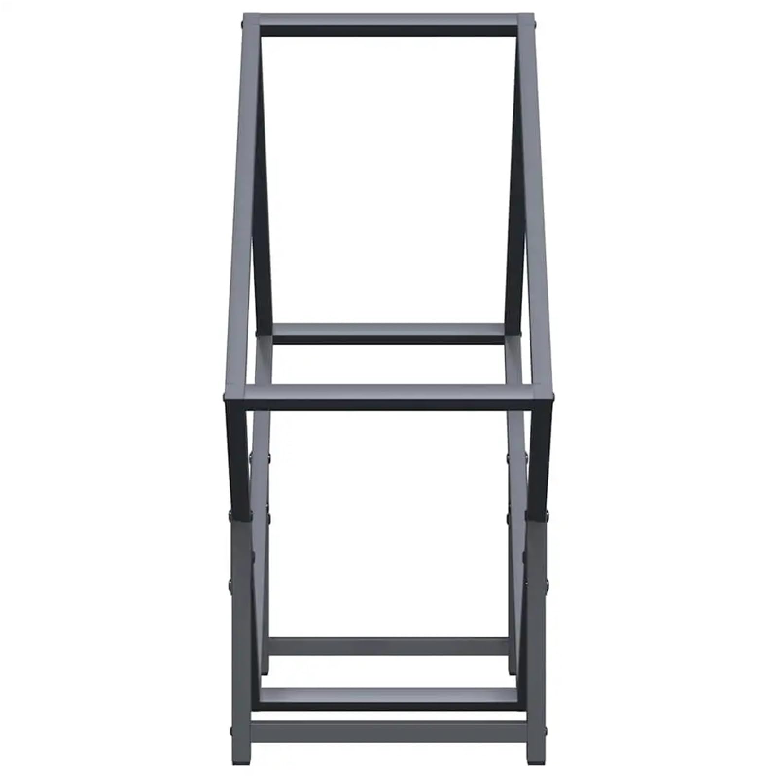 Scaffalatura Porta Legna Portalegna antracite 60x25x60 cm - Soluzione di stoccaggio in acciaio laminato a freddo