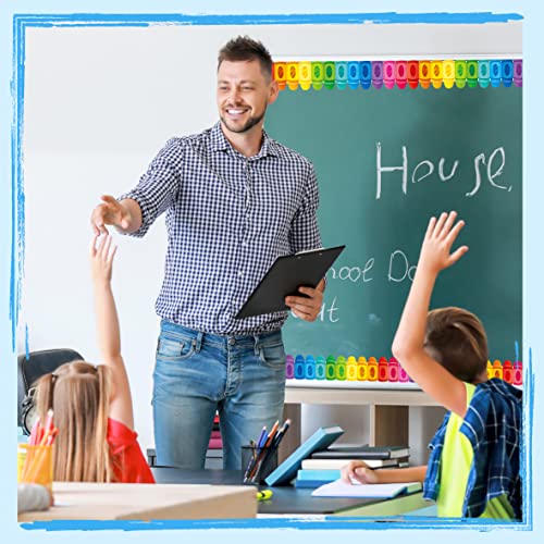 Image of 60 Feet Bulletin Board Borders, Colorful Crayon Die-Cut Rolled Border Trim Decoration Borders for School, Classroom & Offices