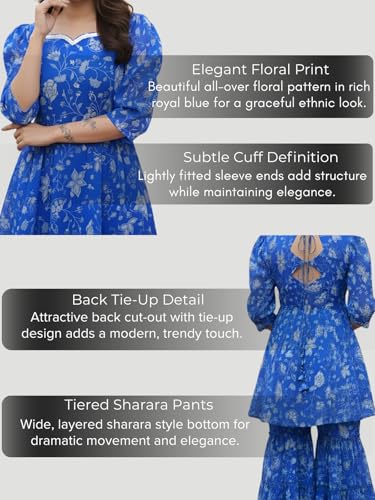 Ensemble kurti imprimé chic pour vos soirées d'été et fêtes