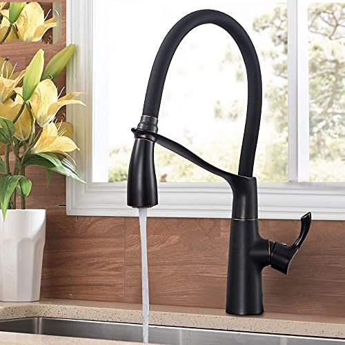 Robinet de cuisine extractible en laiton pour nettoyer les grands éviers facilement