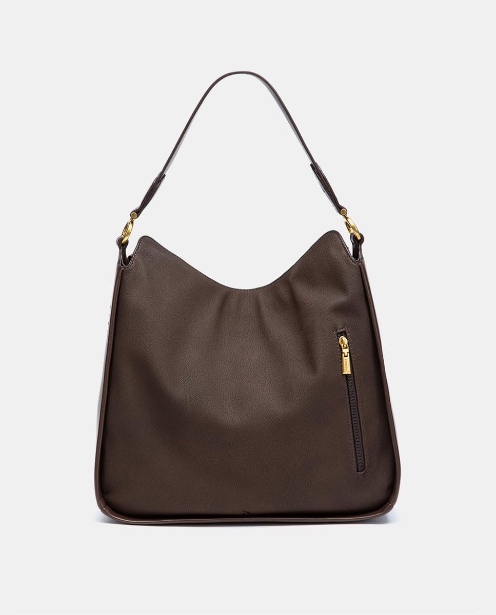 Abbacino Bolso de hombro en materiales reciclados marrón Marrones