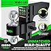 Rhino USA Adjustable Trailer Hitch (2.5-Inch Receiver) - Heavy Duty Aluminum Tow Hitches with 8-Inch Drop/Rise for Truck (18,500 LBS GTW) - Weatherproof Double Anti-Theft Locking Hitch Pins (Black)