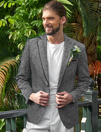 COOFANDY Men's Casual Blazer Suit Jackets Slim Fit One Button Business Sport Coats3