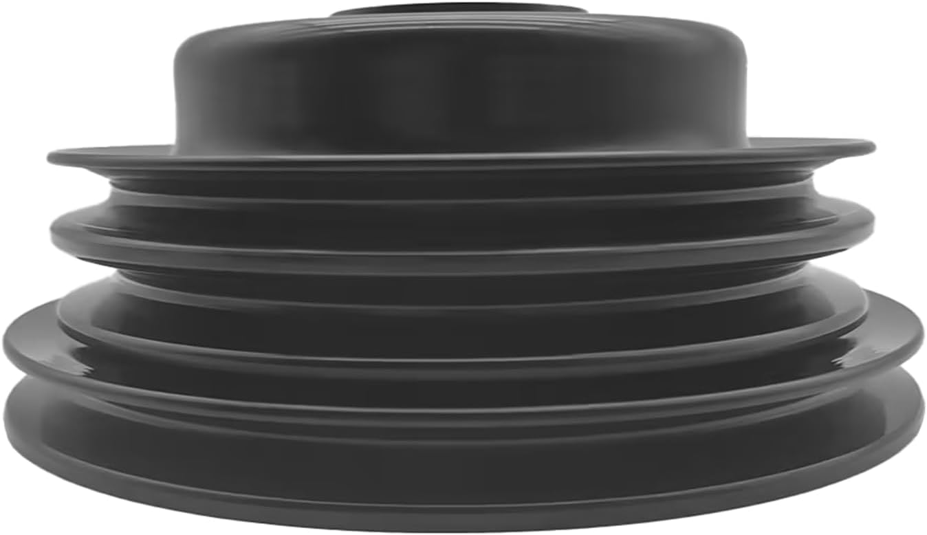 Black Steel Long Water Pump Pulley 3 Groove Compatible With Big Block Chevy BBC 396-454