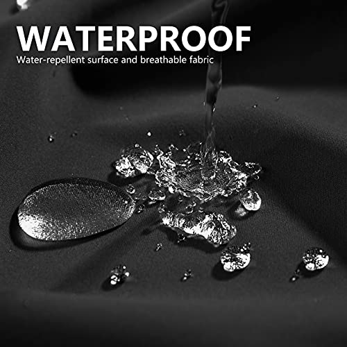 33,000ft Men's Waterproof Cycling Pants, Windproof Breathable Athletic Mountain Bike Pants Running Hiking Sweatpants Sports Black