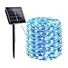 Produktbild Gartenlichter, solarbetriebene Lichterkette für den Außenbereich, wasserdicht, Kupferdraht, Lichterkette (blau-weiß, 100 LED)