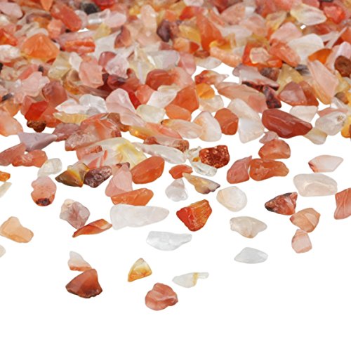 Sunyik SUNGDX000215 Carnelian Tumbled Chips Stone Crushed Pieces Irregular Shaped Stones 1Pound thumb #1
