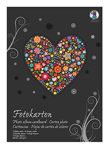 Ursus 3814001SE - Fotokarton-Block Sonderedition, 300 g/qm, DIN A3, 10 Blatt, weiß