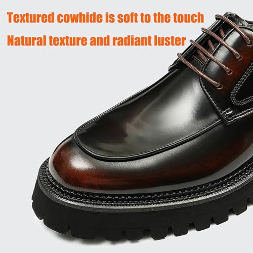 Men's Dress Oxford Shoes Premium Cowhide Business Formal and Casual Lace-Up with Cushioned Insoles for Weddings, Office Daily Wear2