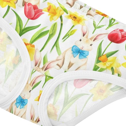 Cute Bunny Rabbit Flowers Floral Toddler Girls's Underwear 2T 23018944