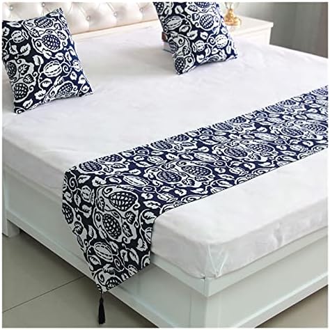 DSMYYXGS Black and White Stripes Bedspread Modern Simple Style Bed Runner Bedding Scarf Wedding Home Hotel Bedroom Decorative Bed Cover (Color : Veemi F, Size : 40x120cm)