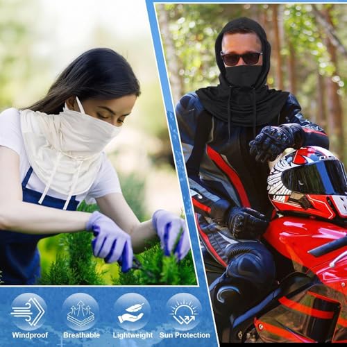 Image of Funtery Summer Cooling Balaclava Mask, UV Protection Hood Mask Breathable Cycling Face Cover Full Head Scarf for Men Women