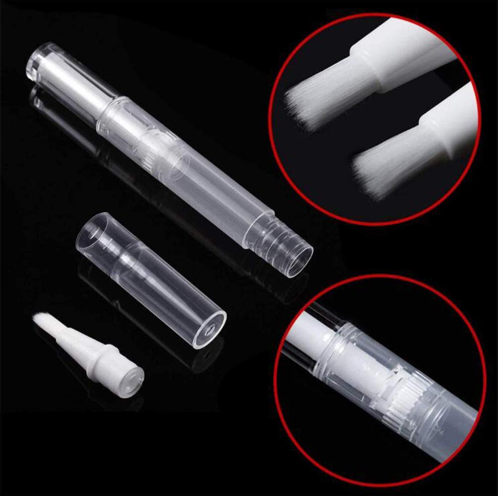 5 Bolígrafos 3ml Bolígrafos Vacíos De Aceite De Uñas Con Punta De Pincel,Lápiz Giratorio De Tubo De Brillo De Labios,Se Utilizar Para Rellenar Brillo De Labios, Esmalte De Uñas Etc