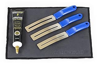 FRINE fret Polish revolutionary, petroleum free formulation designed to clean and polish All Frets safely and quickly 1 fl oz/30ML 3 GRIP Fretboard guards innovative handle keeps your hands from getting in the way and engineered curved angle contours...