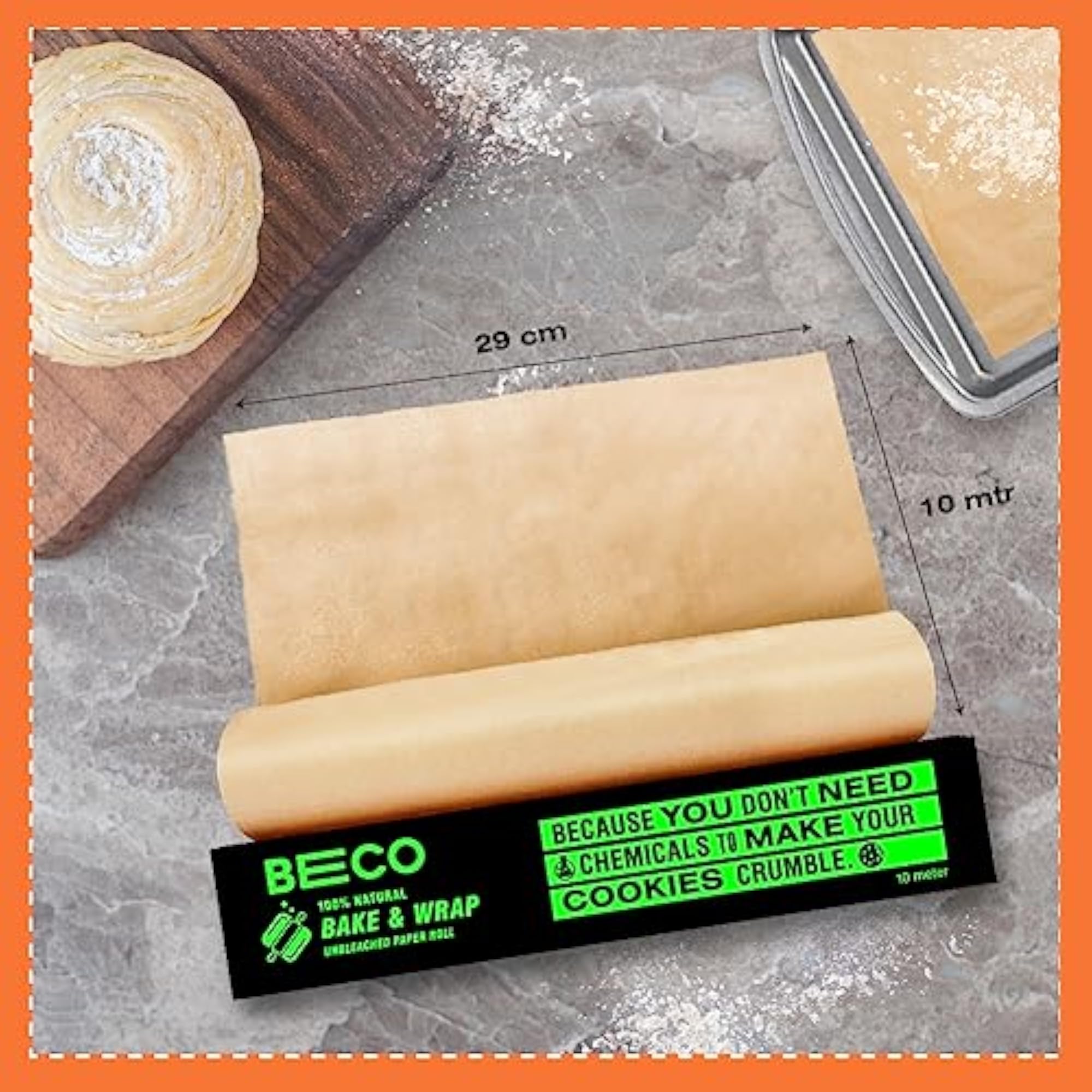 Eco-Friendly Baking & Wrapping Paper, 10 Meter Roll