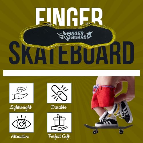 Image of TecoKart 2Pcs Luminous Finger Skateboard Toy with Projection Pattern | Mini Finger Board for Kids | Educational Toy, Pocket Skateboard for Boys & Girls | Gift for 5+ Years (Random Color)