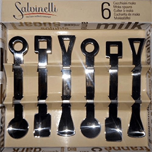 Fimel Juego de 6 cucharillas Moka Geométricas