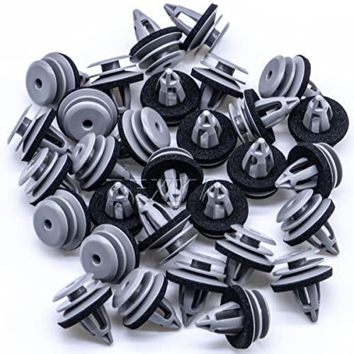 Rexka 30Pcs Gray Door Trim Panel Retainer Clips Rivet Compatible With Bmw 51418224781 51410407983 51430141025 E36, E46, E90, E91, E92, E93, F32, F33, F83, E60, E63, X1, X3, X4, X5,X6 #TOP1