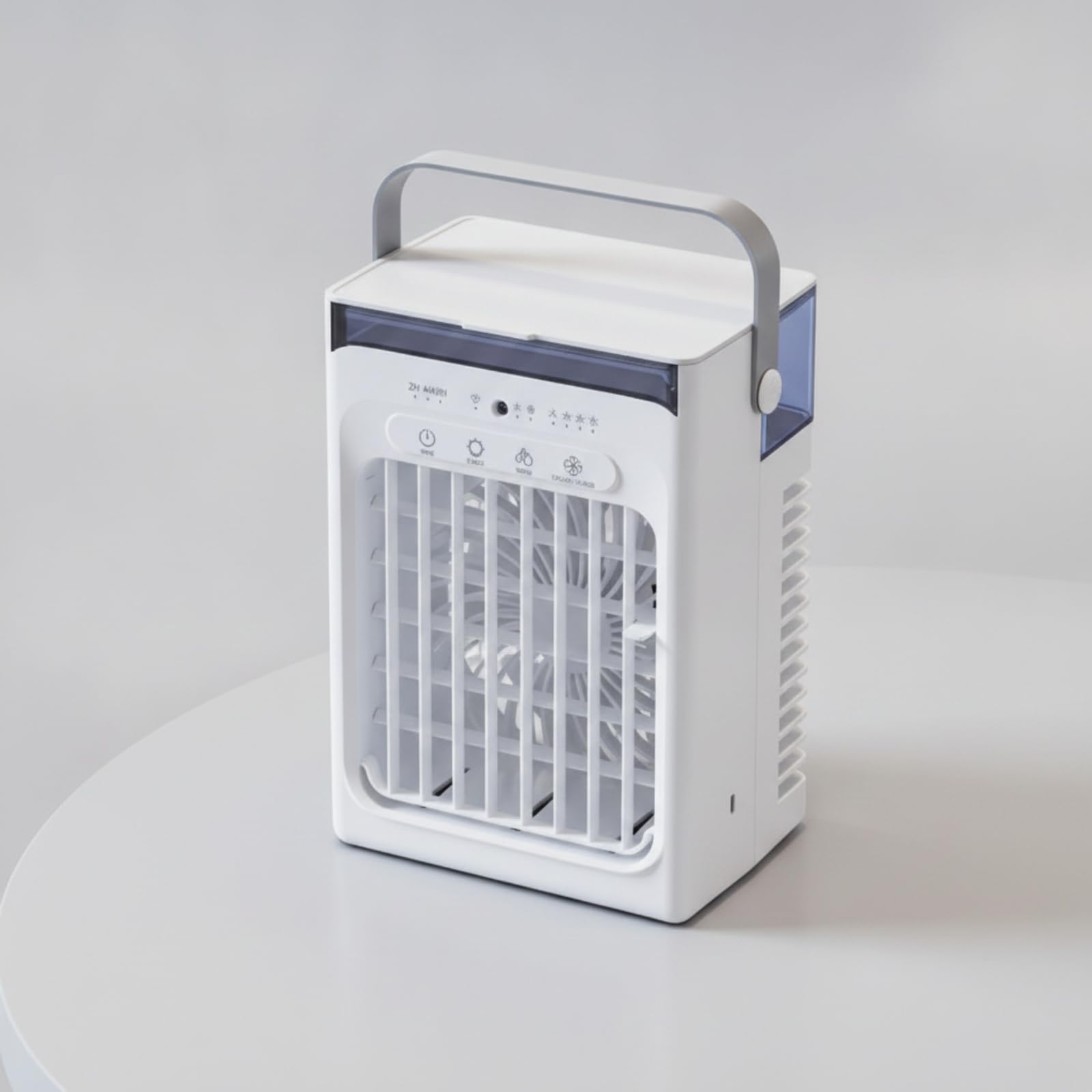 Gralara Raffrescatore Evaporativo Portatile da Tavolo Mini Condizionatore Portatile 3 in 1 Ventilatore con Luce LED per Scrivania, Ufficio, Dormitorio