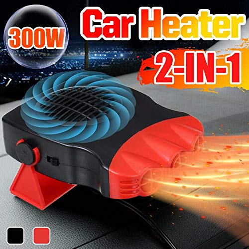 WonVon 12V 150W Car Heater, Vehicle Heater Fast Heating Cooling Fan Hot Warm Heater Windscreen Demister Defroster 2 in 1 Portable Auto Car Van Heater