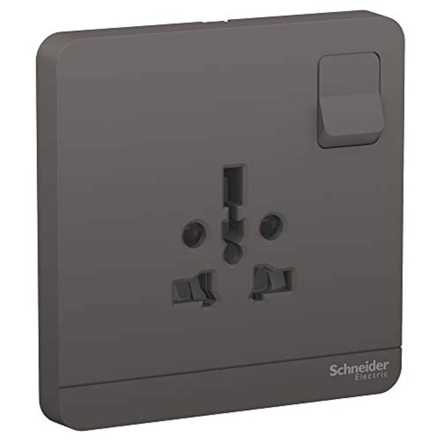 Schneider Electric AvatarOn, 1 Gang, International Socket, 16A 250V, Dark Grey, E8315TS_DG