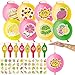 72 PCS Lemon Party Favors for Kids - 24 Punch Balloons & 48 Pre-Cut Temporary Tattoos, Lemonade Birthday Goodie Bag Fillers, Classroom Rewards for Boys Girls