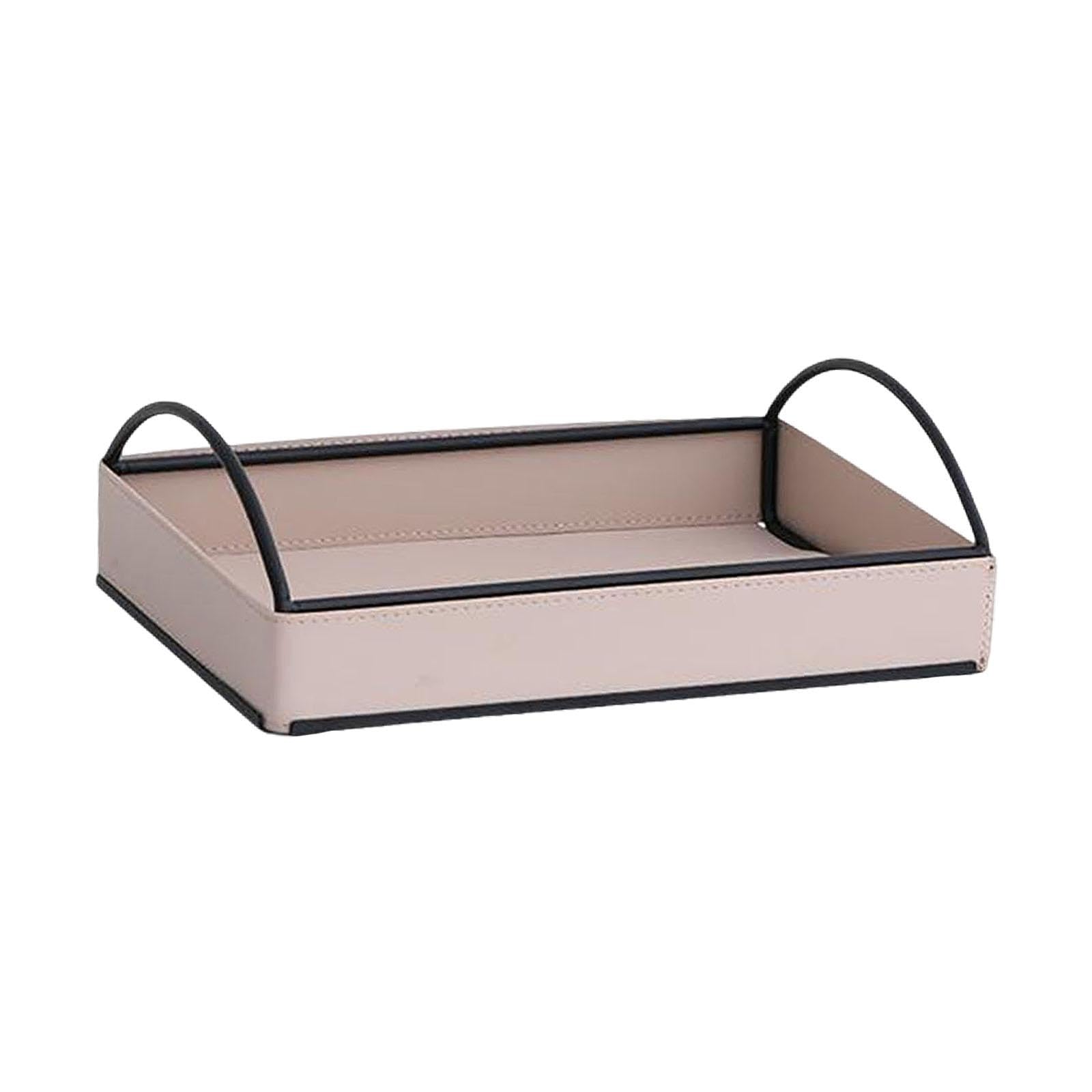 BNF®Valet Tray Organizer PU Leather Iron Keys Tray for Bathroom Entryway Dresser Beige|Home & Garden|Household Supplies & Cleaning|Home Organization|Storage Boxes 3