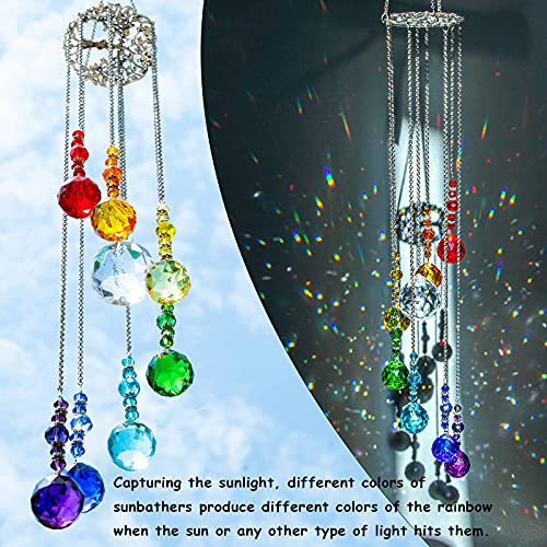 H&D Hyaline & Dora Colorful Crystal Ball Prisms Suncatcher Tree Of Life Window Hanging Ornament Rainbow Maker Pendant For Home, Garden Decoration thumb #2