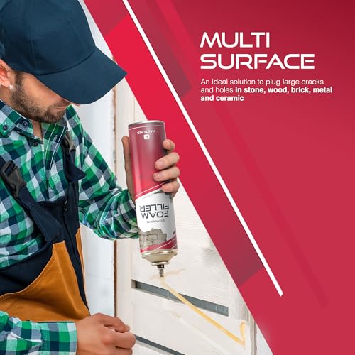 Haltons Expanding Foam Filler 500ml | Ready To Use | No Tools Required | Waterproof Caulk Spray Sealant for Walls, Cracks, Gaps, Holes, Wood, Metal | Strong & Reliable Repair Indoor & Outdoor (1pk) - Image 4