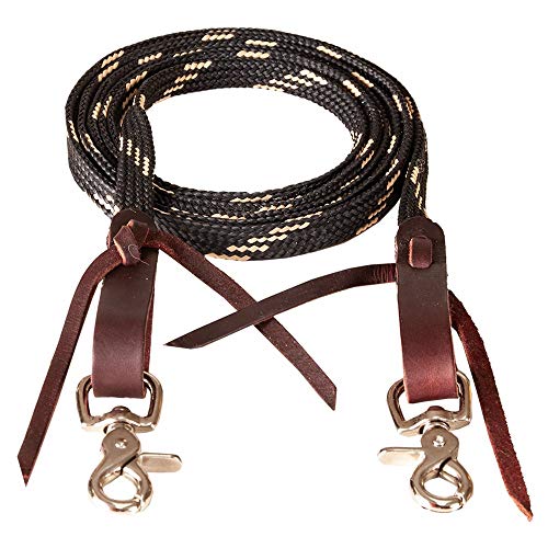 Rêne de corde cirée anti-glisse MUSTANG pour un grip parfait et une conduite précise