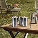 KISEER 5 Pack 16 Ounce Stainless Steel Pint Cups Shatterproof Cup Tumblers Unbreakable Metal Drinking Glasses for Bar, Home, Restaurant