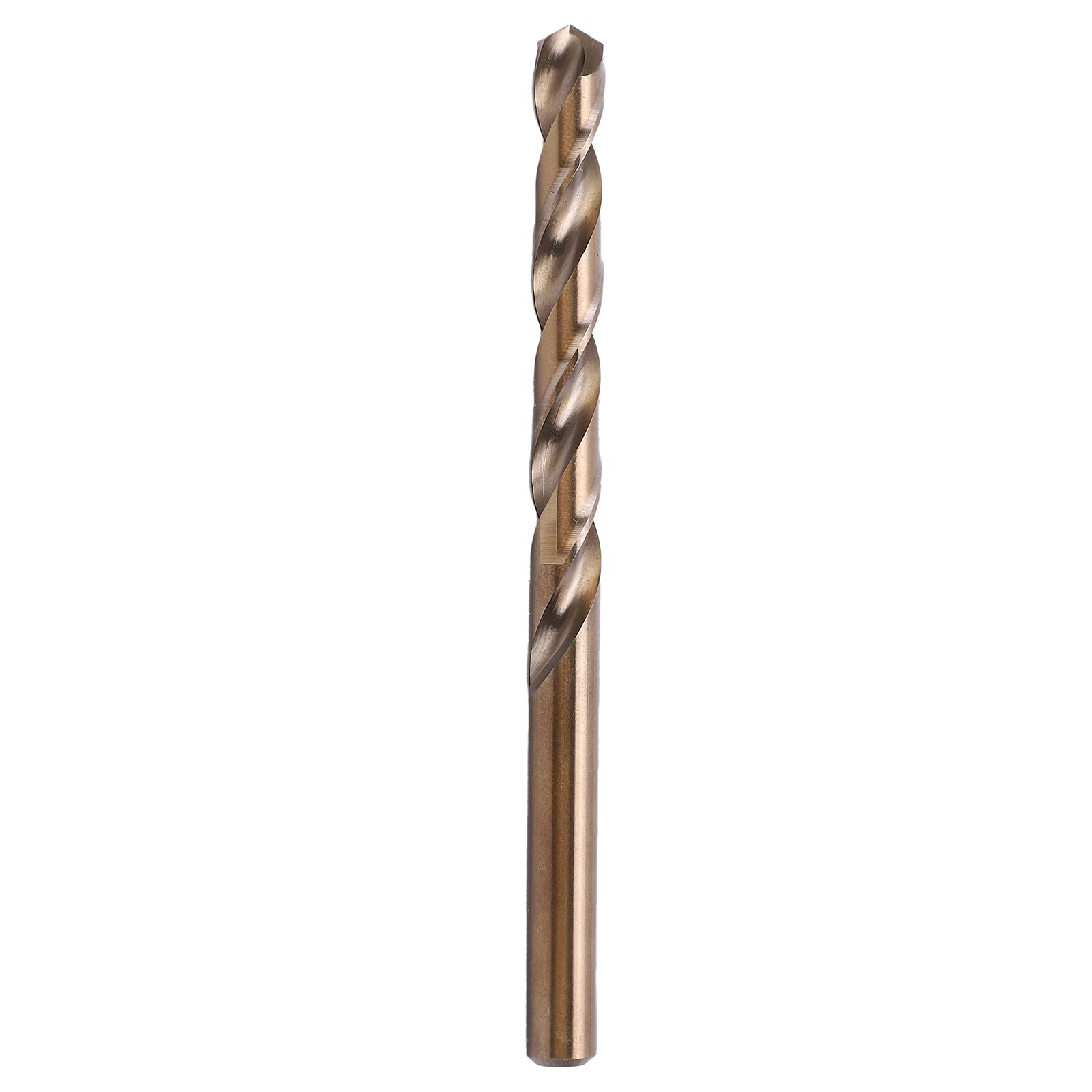 Pissente Set di Punte Elicoidali, Punta da Trapano HSS con Codolo Cilindrico Placcato Ti 10 Pezzi da 7 Mm a 9,5 Mm per Trapano a Mano e da Banco, Rimozione Rapida dei Trucioli, Taglio Affilato, (9,5