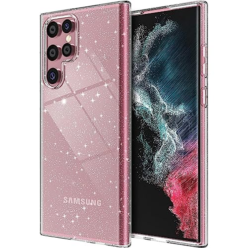 Coque Samsung S23 S22 Ultra transparente scintillante LVTFCO en silicone