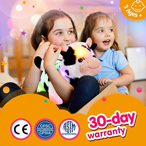 Specialyou 12" Musical Cow Stuffed Animals Cute Led Farm Dairy Cattle Singing Adorable Toy Gift For Baby Kids Toddlers Girlfriend #TOP5