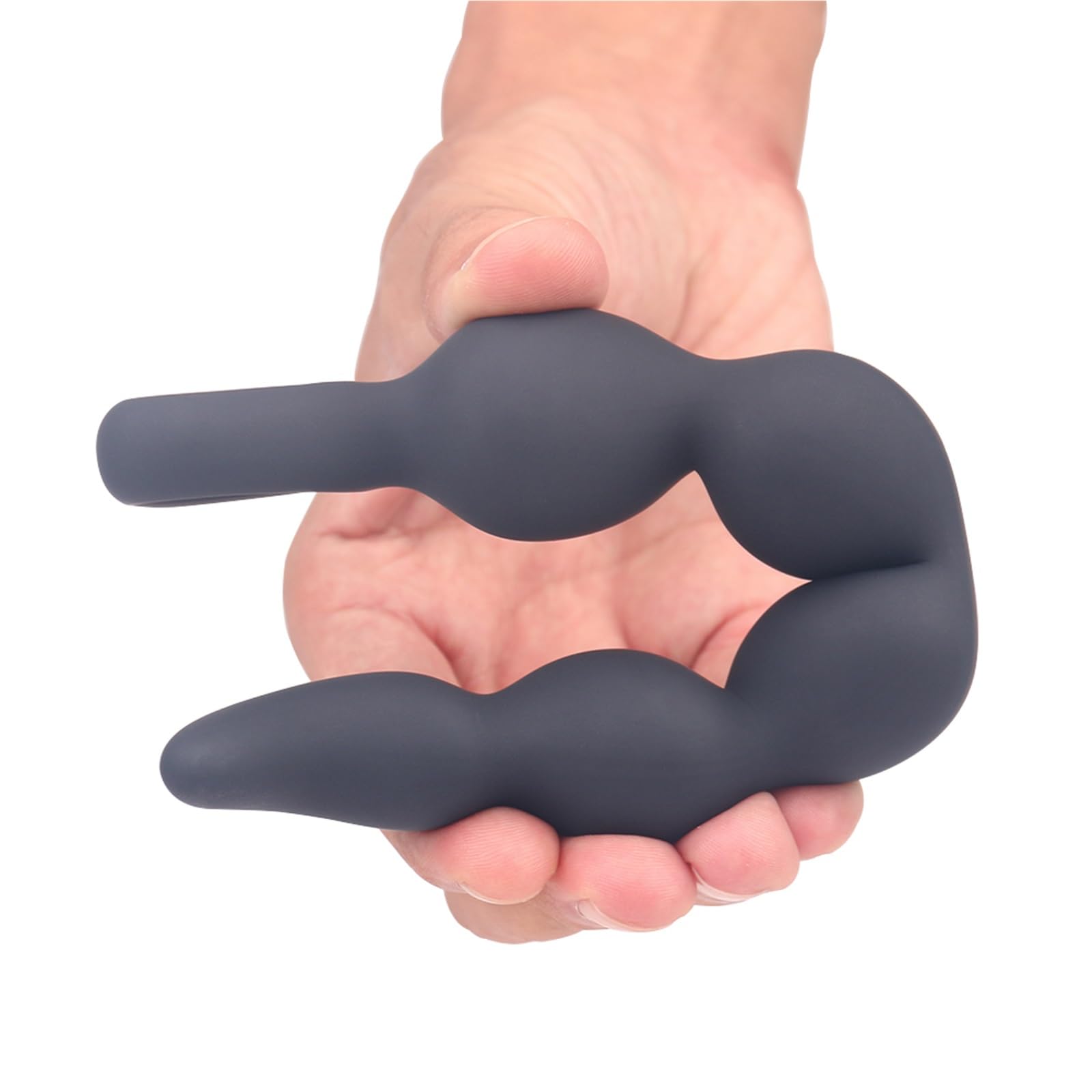 Tapón anal de silicona, estimulador del punto G, bolas anales, masajeador de próstata, juguete sexual, tapón anal de silicona, juguete sexual para hombres, mujeres, principiantes, color negro, tal