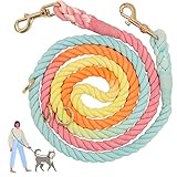 6.9FT Hands Free Leash for Dogs,Colorful Adjustable Rope Dog Leash with Double Swivel Hook for Small